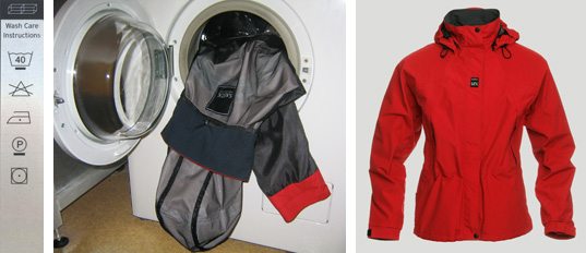 Veste à membrane dans la machine à laver