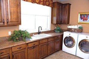 Washing machines in the kitchen interior