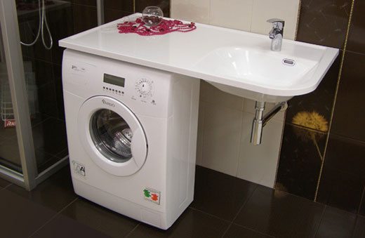 Narrow washing machine under the sink