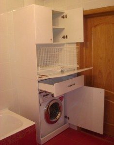 Wardrobe with washing machine