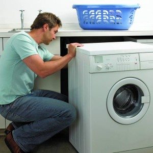 installation of a built-in washing machine