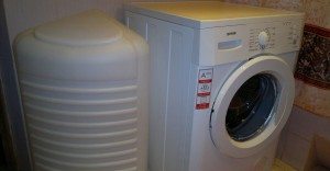 installation of a washing machine without water