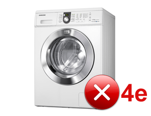 Error 4e sa Samsung washing machine