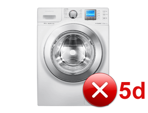 What does error 5d mean on a Samsung washing machine?