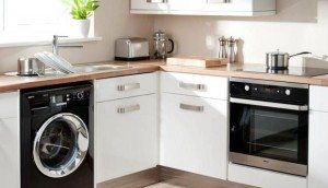 How to install a washing machine in the kitchen and bathroom