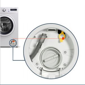 unlocking the washing machine door