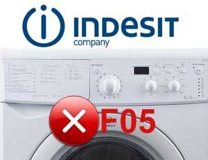 Error code F05 sa isang Indesit washing machine