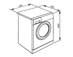 Abmessungen der Waschmaschine