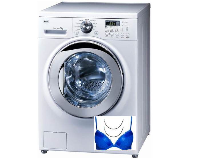 bra wire in the washing machine