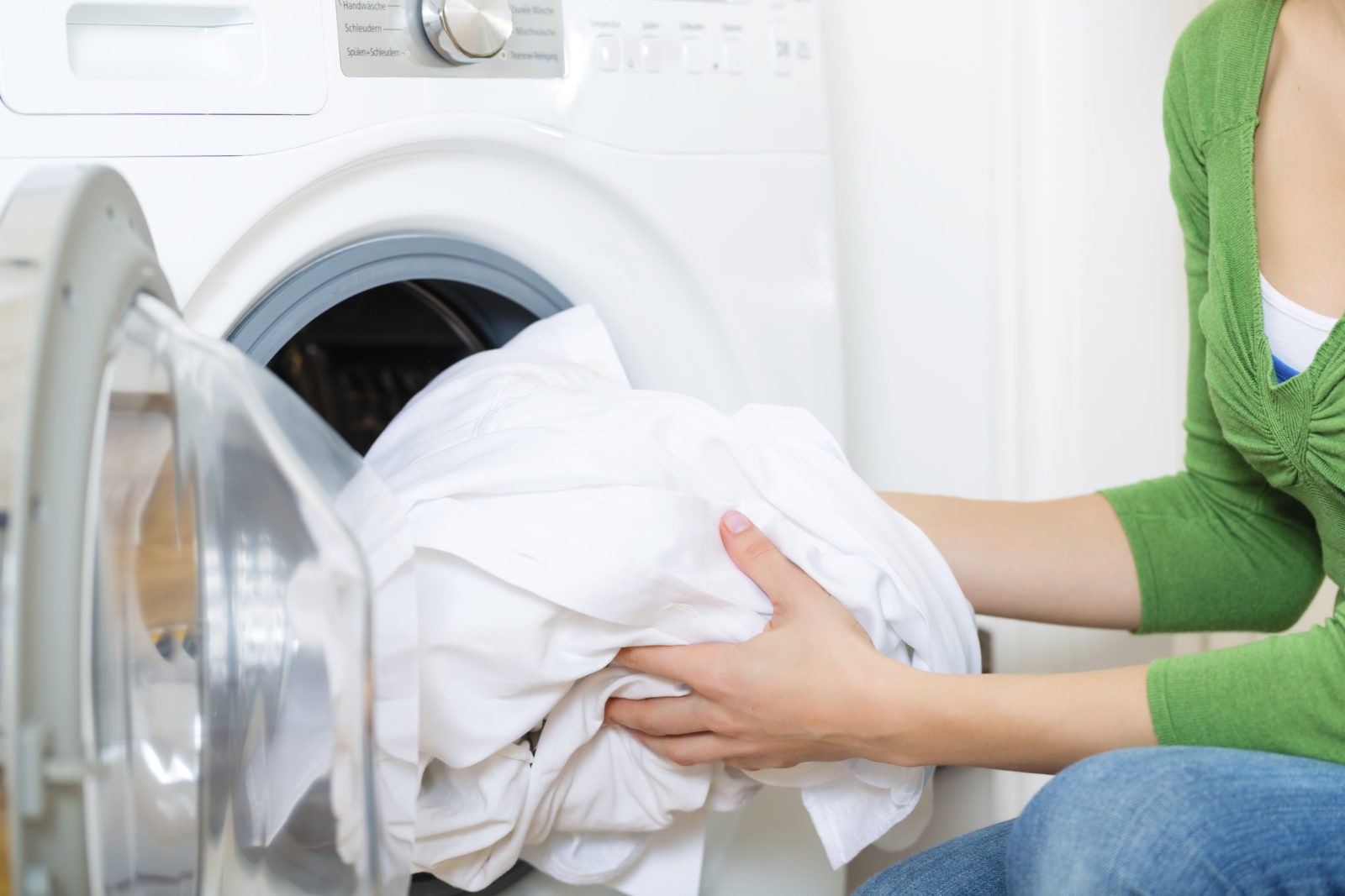 bleaching in a washing machine