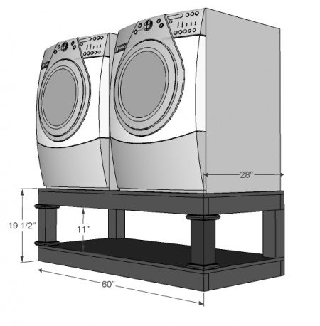 podium for washing machine