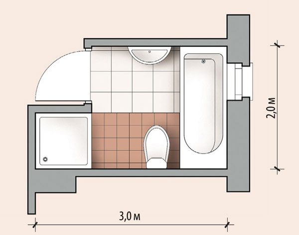 machine à laver dans la niche de la salle de bain