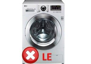 Fault code LE and 1E on an LG washing machine