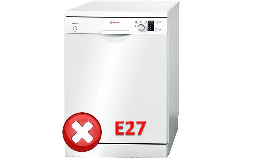 error E27 in Bosch dishwasher