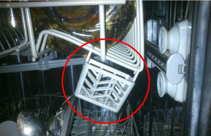 basket for tablets in the dishwasher