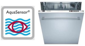 What is an aquasensor in a dishwasher?