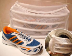 shoe washing bag