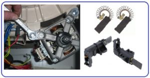 substituindo escovas no motor da máquina de lavar