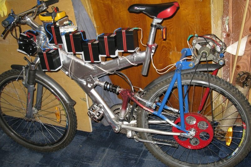 batteries on a bike