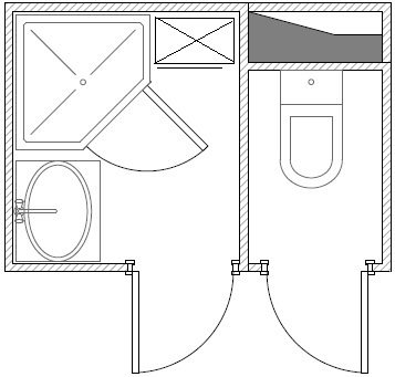 schizzo del bagno