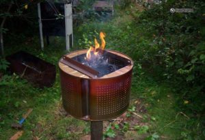 DIY barbecue mula sa washing machine