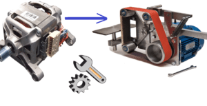 Moedor DIY de um motor de máquina de lavar