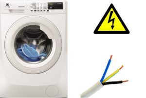 Cable cross-section for washing machine