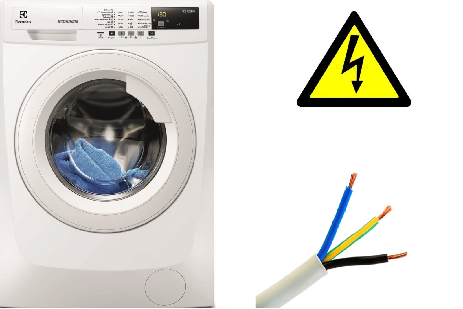 wire cross-section para sa pagkonekta ng washing machine