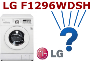 LG washing machine markings with explanation