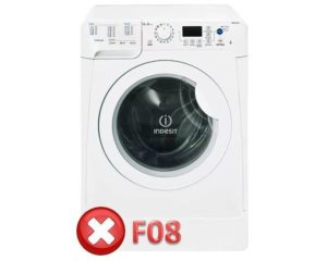 Fejl F 08 i Indesit vaskemaskinen