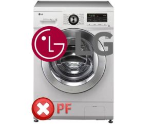 PF บนเครื่องซักผ้า LG