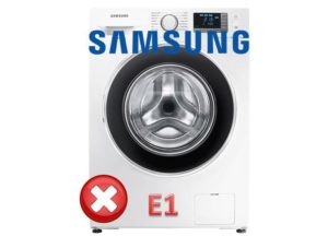 Fel E1 – Samsung tvättmaskin