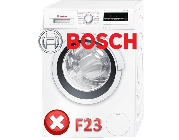 שגיאה F23 במכונות Bosch