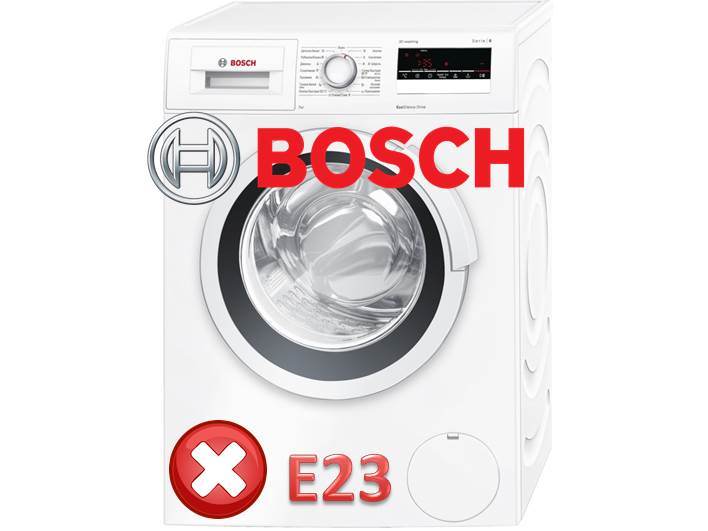 erreur E 23 dans les machines Bosch