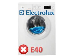 Klaida E40 Electrolux skalbimo mašinoje