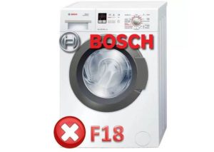 Fel F18 i en Bosch tvättmaskin