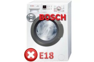 Fel E18 i en Bosch tvättmaskin