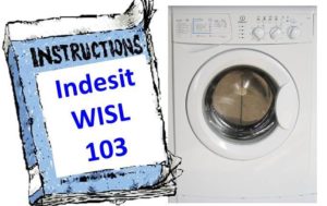 Çamaşır makinesi Indesit WISL 103 talimatları