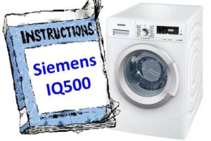 Mga tagubilin para sa washing machine Siemens IQ500