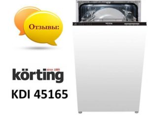 Reviews of the Korting KDI 45165 dishwasher