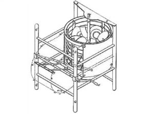 drawing of the world's first dishwasher