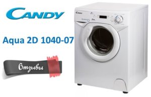 Anmeldelser af vaskemaskinen Candy Aqua 2D 1040-07