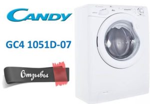 Atsiliepimai apie skalbimo mašiną Candy GC4 1051D-07