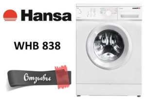 Comentários da máquina de lavar roupa Hansa WHB 838