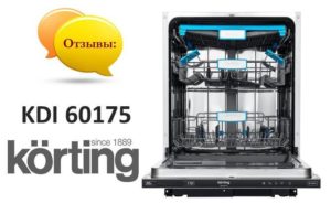 Mga review ng mga dishwasher Korting KDI 60175