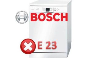 How to fix error E23 on a Bosch dishwasher