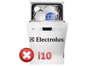 เกิดข้อผิดพลาด i10 ในเครื่องล้างจาน Electrolux