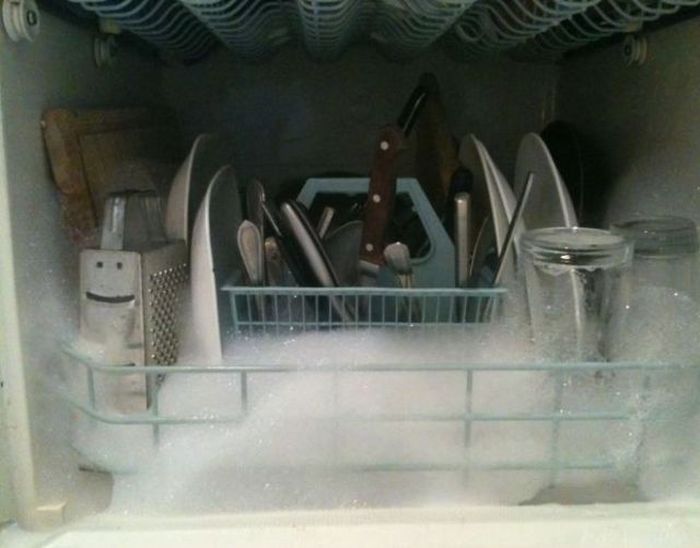 foam in the dishwasher