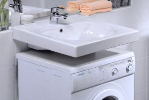 çamaşır makinesi için yan drenajlı lavabo