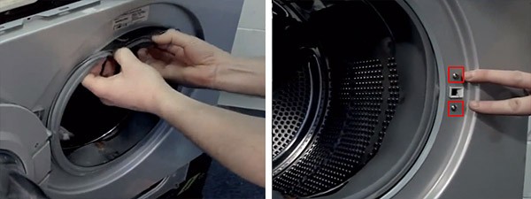 pagpapalit ng cuff sa LG_8 washing machine